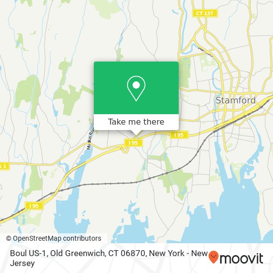 Mapa de Boul US-1, Old Greenwich, CT 06870