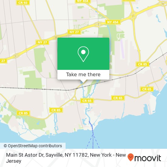 Main St Astor Dr, Sayville, NY 11782 map