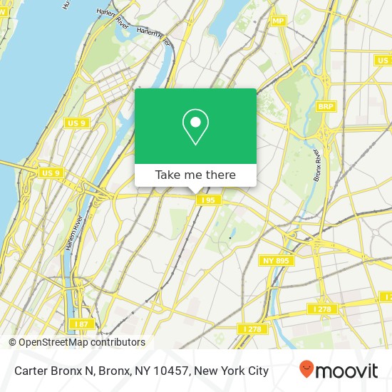 Mapa de Carter Bronx N, Bronx, NY 10457