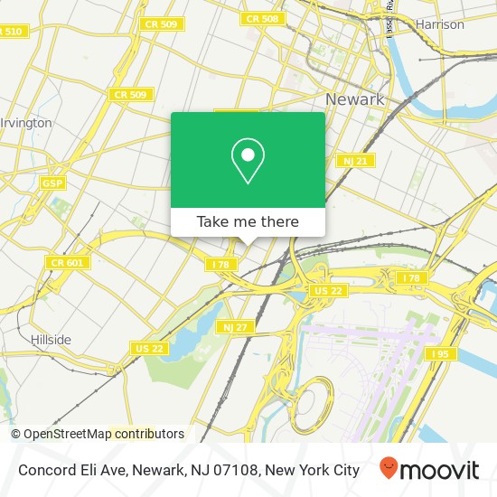Concord Eli Ave, Newark, NJ 07108 map