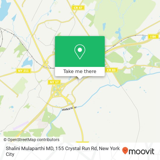 Mapa de Shalini Mulaparthi MD, 155 Crystal Run Rd