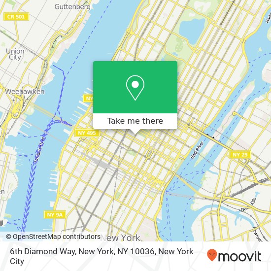 6th Diamond Way, New York, NY 10036 map