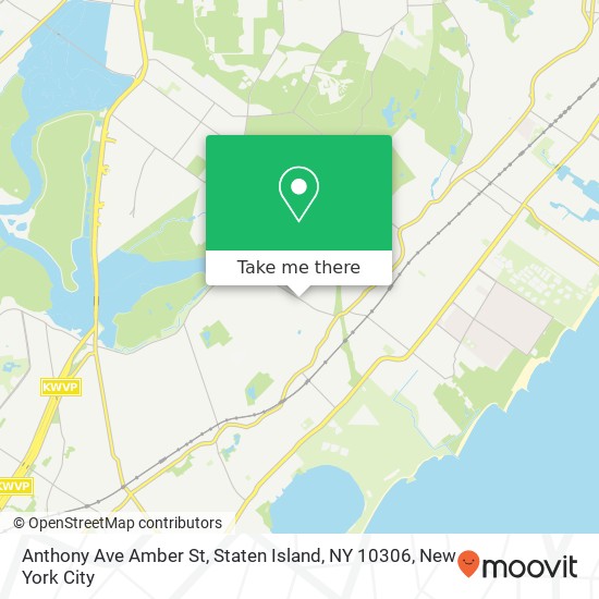 Mapa de Anthony Ave Amber St, Staten Island, NY 10306