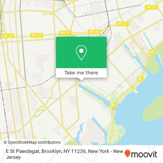 Mapa de E St Paerdegat, Brooklyn, NY 11236