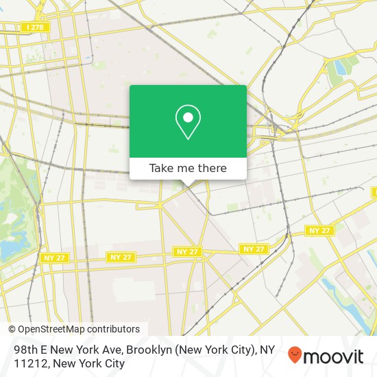 98th E New York Ave, Brooklyn (New York City), NY 11212 map