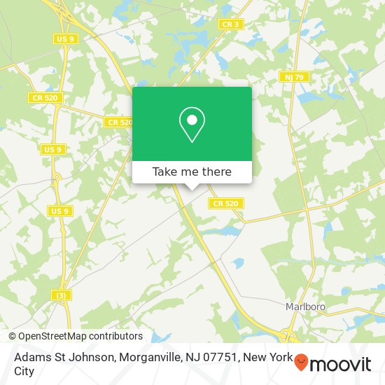 Mapa de Adams St Johnson, Morganville, NJ 07751