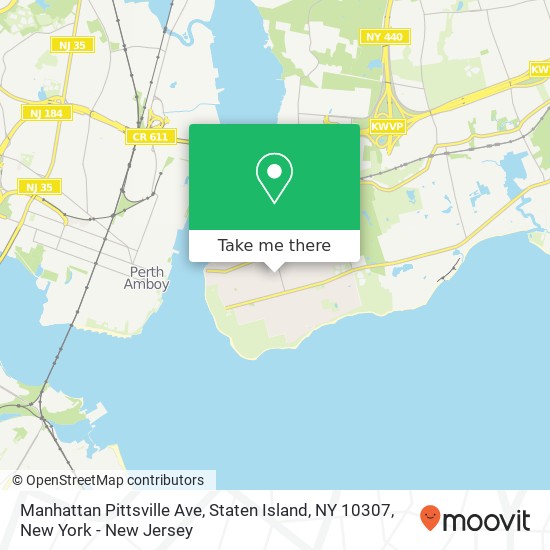 Mapa de Manhattan Pittsville Ave, Staten Island, NY 10307