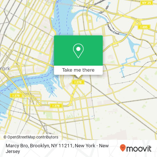 Mapa de Marcy Bro, Brooklyn, NY 11211