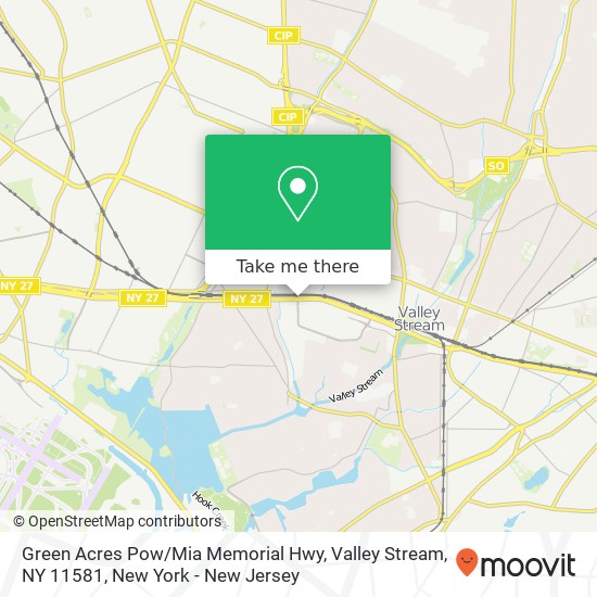 Mapa de Green Acres Pow / Mia Memorial Hwy, Valley Stream, NY 11581