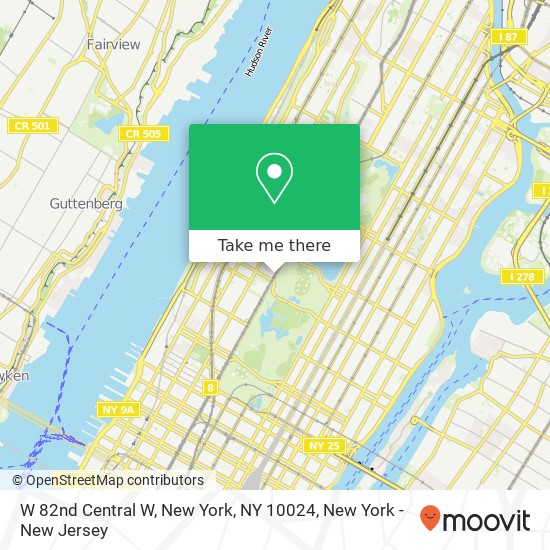 W 82nd Central W, New York, NY 10024 map