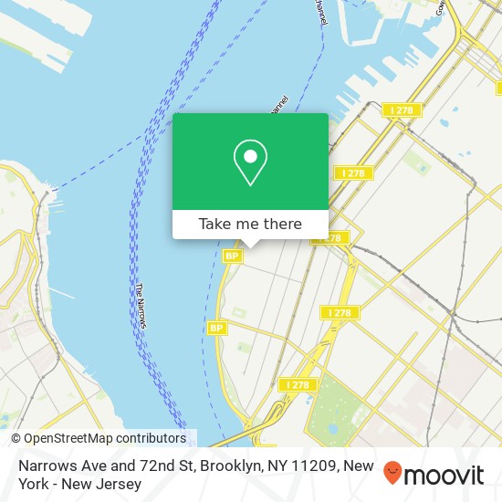 Mapa de Narrows Ave and 72nd St, Brooklyn, NY 11209