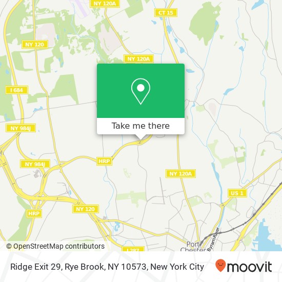 Mapa de Ridge Exit 29, Rye Brook, NY 10573