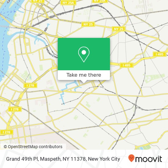 Mapa de Grand 49th Pl, Maspeth, NY 11378