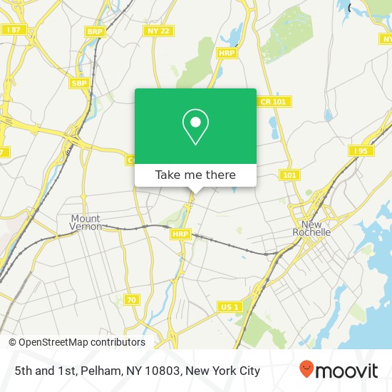 5th and 1st, Pelham, NY 10803 map