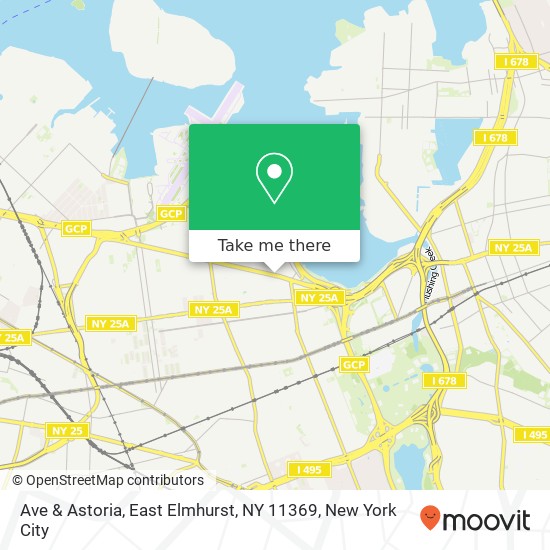 Mapa de Ave & Astoria, East Elmhurst, NY 11369