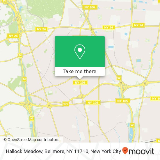 Mapa de Hallock Meadow, Bellmore, NY 11710