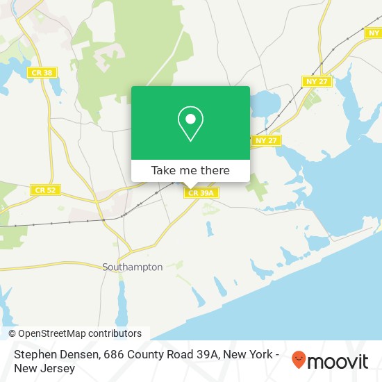 Mapa de Stephen Densen, 686 County Road 39A