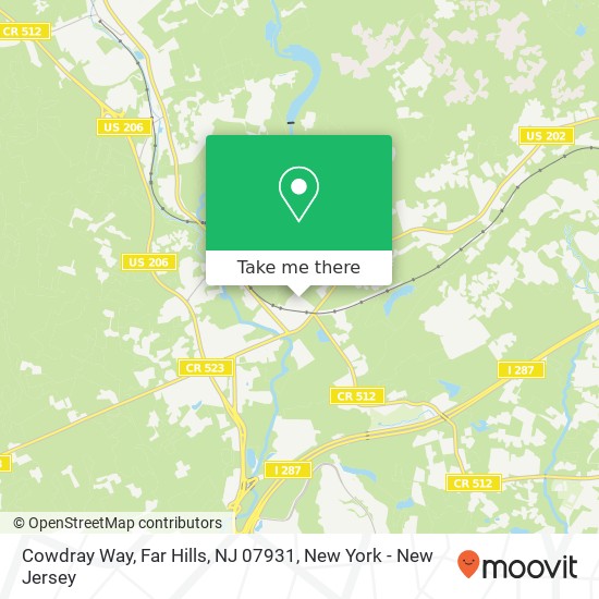 Mapa de Cowdray Way, Far Hills, NJ 07931