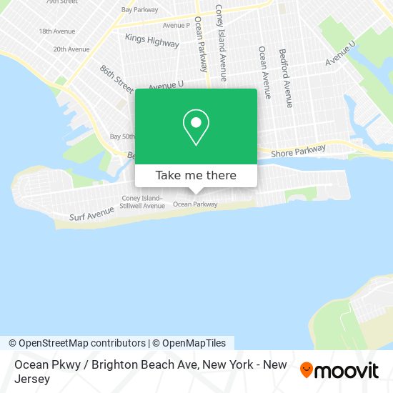 Mapa de Ocean Pkwy / Brighton Beach Ave