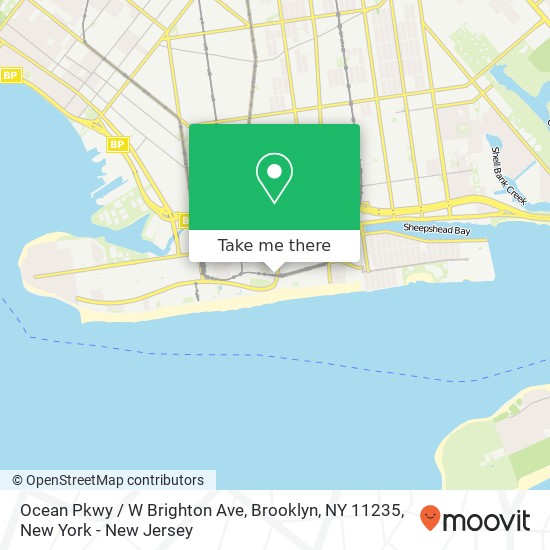 Mapa de Ocean Pkwy / W Brighton Ave, Brooklyn, NY 11235