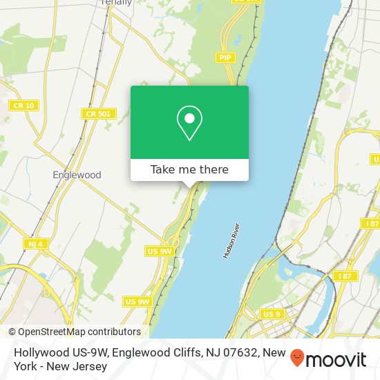Mapa de Hollywood US-9W, Englewood Cliffs, NJ 07632