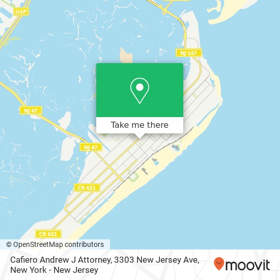 Cafiero Andrew J Attorney, 3303 New Jersey Ave map