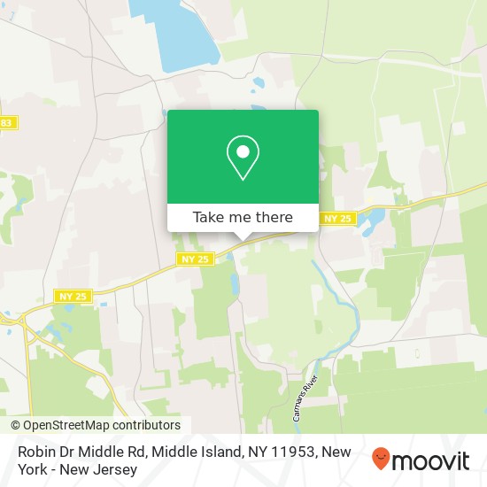 Mapa de Robin Dr Middle Rd, Middle Island, NY 11953