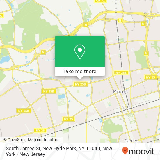 Mapa de South James St, New Hyde Park, NY 11040