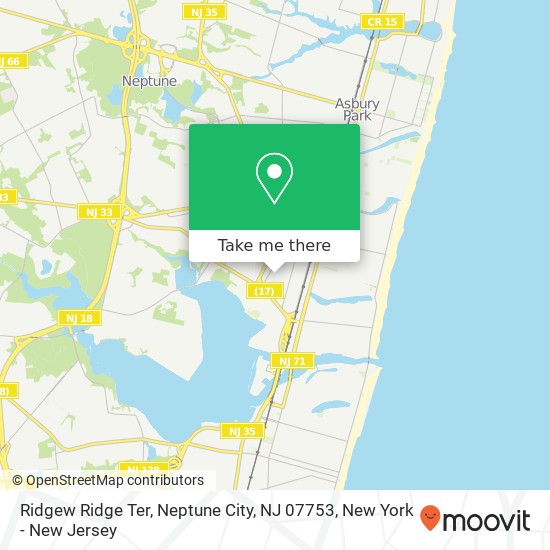 Ridgew Ridge Ter, Neptune City, NJ 07753 map