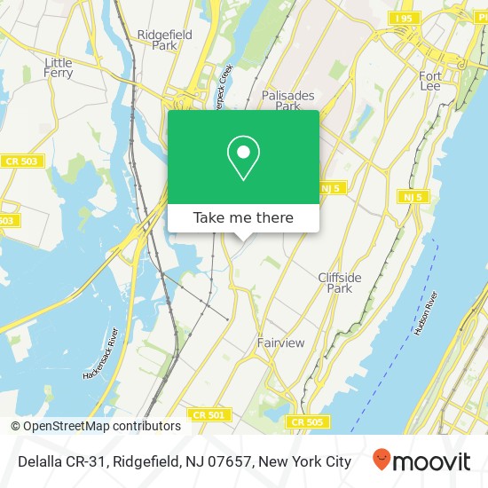 Mapa de Delalla CR-31, Ridgefield, NJ 07657
