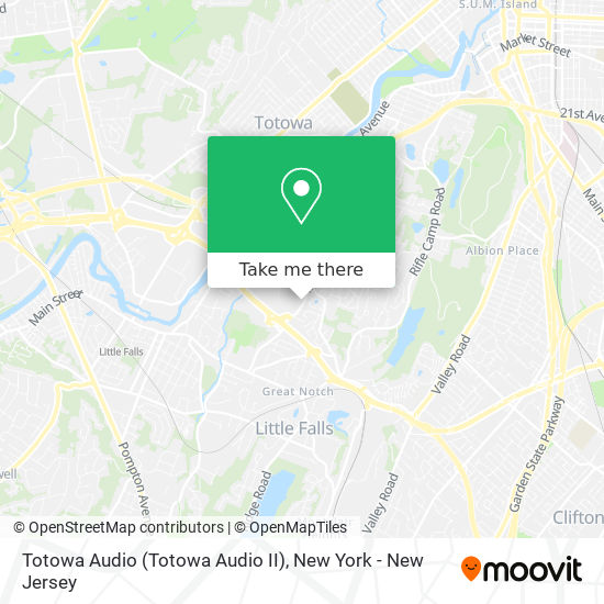 Mapa de Totowa Audio (Totowa Audio II)