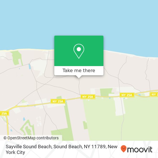 Mapa de Sayville Sound Beach, Sound Beach, NY 11789