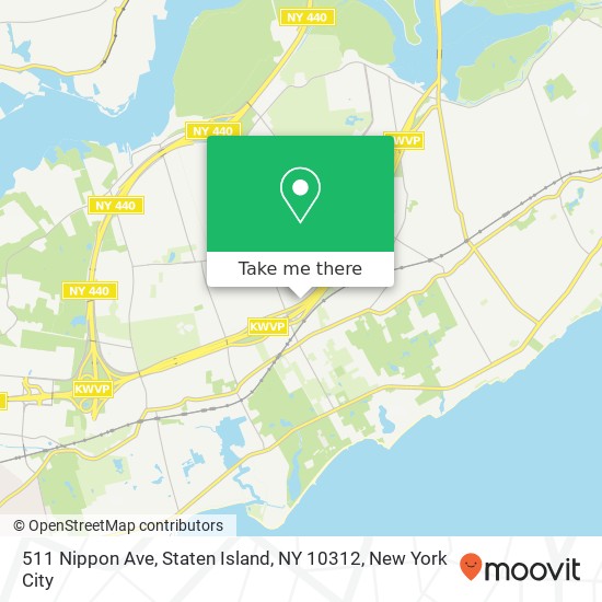 Mapa de 511 Nippon Ave, Staten Island, NY 10312