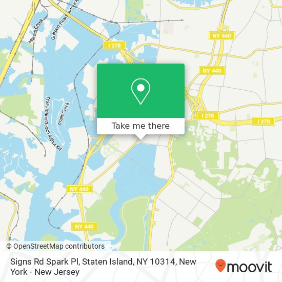 Mapa de Signs Rd Spark Pl, Staten Island, NY 10314