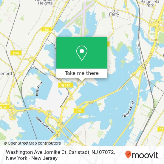 Mapa de Washington Ave Jomike Ct, Carlstadt, NJ 07072