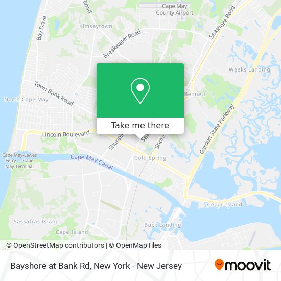Bayshore at Bank Rd map