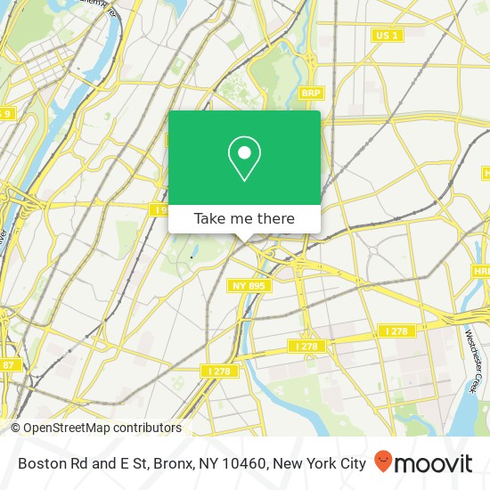 Mapa de Boston Rd and E St, Bronx, NY 10460