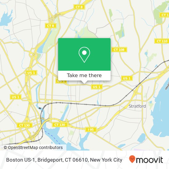 Boston US-1, Bridgeport, CT 06610 map