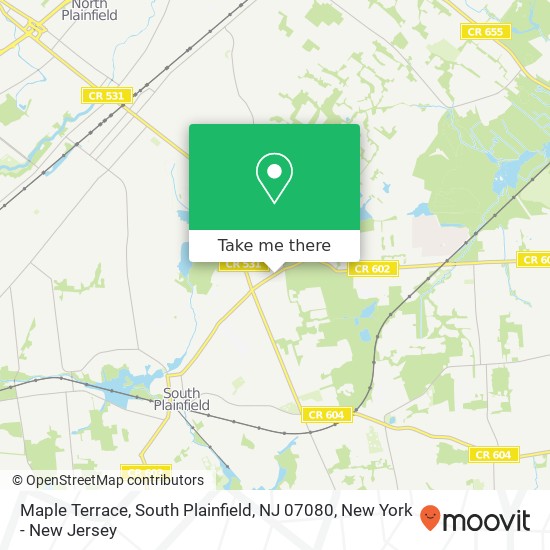 Mapa de Maple Terrace, South Plainfield, NJ 07080