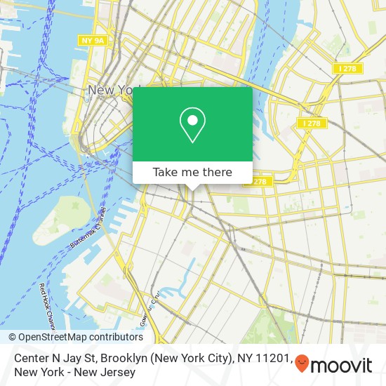 Mapa de Center N Jay St, Brooklyn (New York City), NY 11201