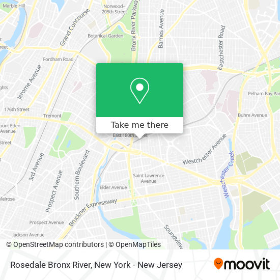 Rosedale Bronx River map