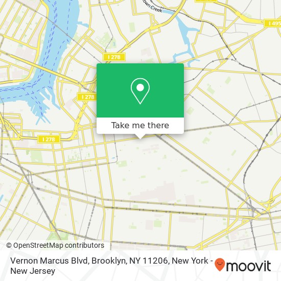 Mapa de Vernon Marcus Blvd, Brooklyn, NY 11206