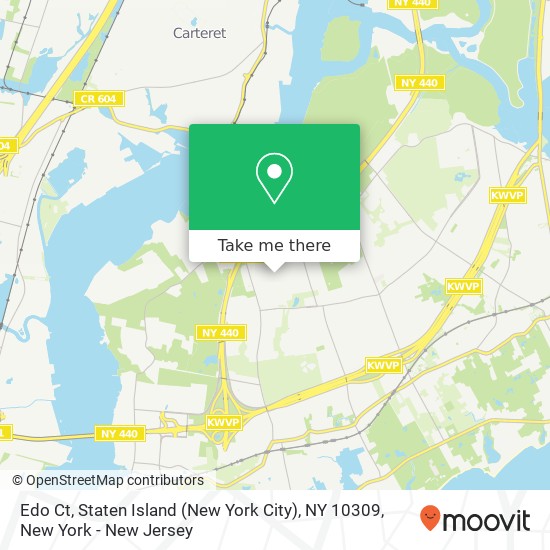 Mapa de Edo Ct, Staten Island (New York City), NY 10309