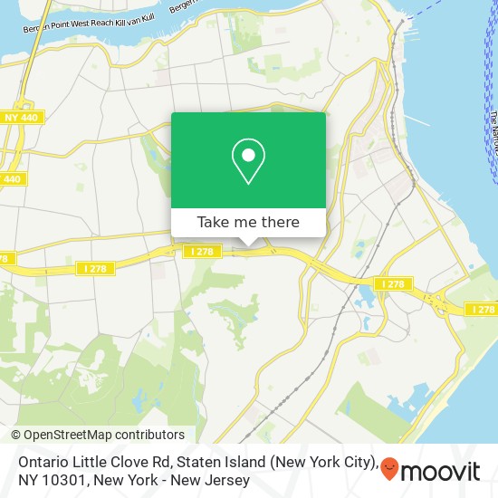 Mapa de Ontario Little Clove Rd, Staten Island (New York City), NY 10301