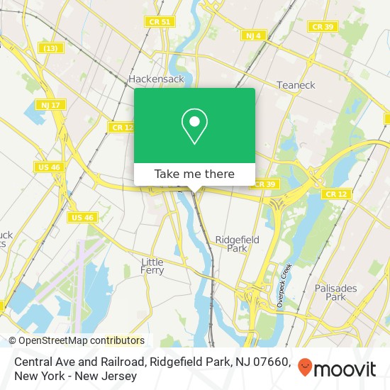 Central Ave and Railroad, Ridgefield Park, NJ 07660 map
