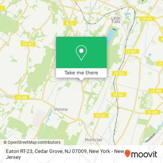 Mapa de Eaton RT-23, Cedar Grove, NJ 07009