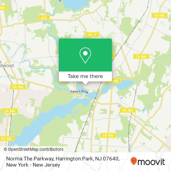 Mapa de Norma The Parkway, Harrington Park, NJ 07640