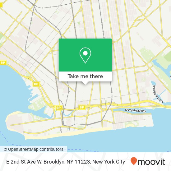 E 2nd St Ave W, Brooklyn, NY 11223 map