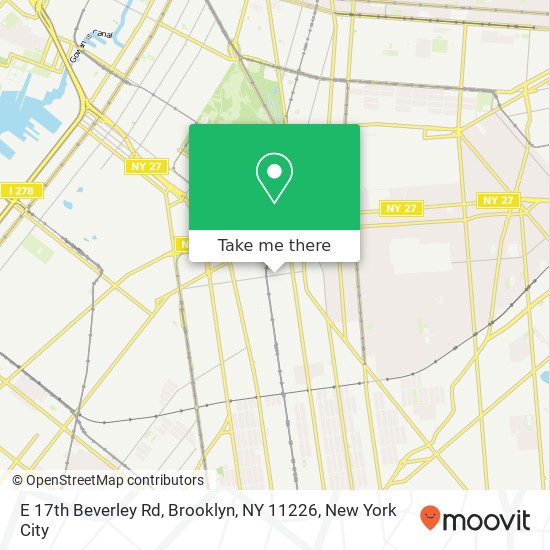 E 17th Beverley Rd, Brooklyn, NY 11226 map