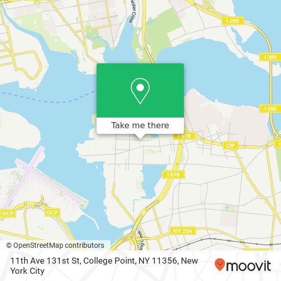 Mapa de 11th Ave 131st St, College Point, NY 11356